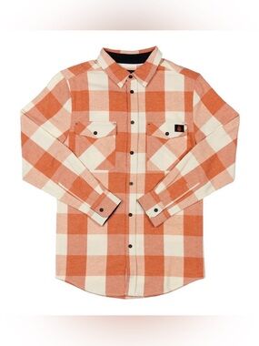 GMM GOOD MYTHICAL MORNING BUFFALO PLAID 100% COTTON FLANNEL MENS BUTTON UP SZ XL
